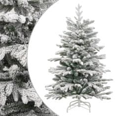 Vidaxl Umetna novoletna jelka s snegom 210 cm