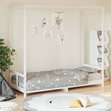 Vidaxl vidaXL Otroški posteljni okvir bel 80x200 cm borov les