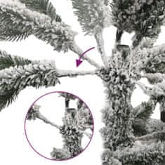 Vidaxl Umetna novoletna jelka s snegom 210 cm
