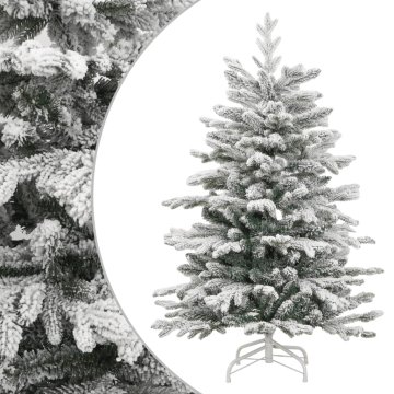 Vidaxl Umetna novoletna jelka s snegom 240 cm