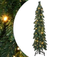 Vidaxl Umetna osvetljena novoletna jelka 80 LED diod + sneg 150 cm