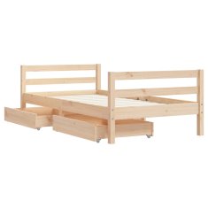 Vidaxl vidaXL Otroški posteljni okvir s predali 80x160 cm borov les