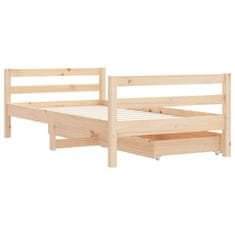 Vidaxl vidaXL Otroški posteljni okvir s predali 80x160 cm borov les