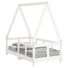Vidaxl vidaXL Otroški posteljni okvir bel 70x140 cm borov les