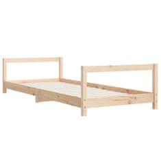 Vidaxl Otroški posteljni okvir 80x200 cm trdna borovina