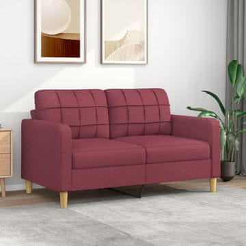 Vidaxl vidaXL Dvosed vinsko rdeč 140 cm oblazinjen z blagom