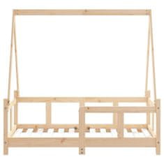 Vidaxl Otroški posteljni okvir 70x140 cm trdna borovina