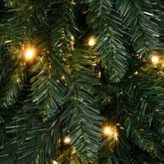 Vidaxl Umetna osvetljena novoletna jelka 80 LED diod + sneg 150 cm