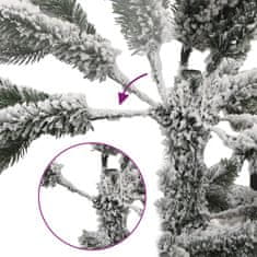 Vidaxl Umetna novoletna jelka s snegom 240 cm