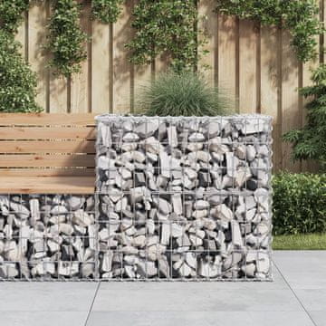 Vidaxl vidaXL Gabionska košara srebrna 70x70x65 cm pocinkano železo