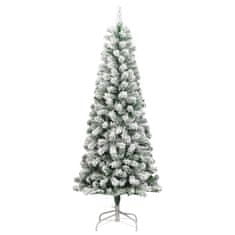 Vidaxl Umetna novoletna jelka s snegom 210 cm