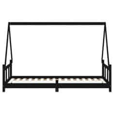 Vidaxl Otroški posteljni okvir bel 90x200 cm trdna borovina