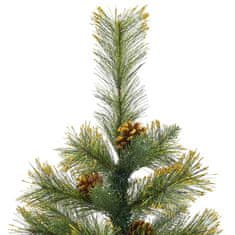 Vidaxl Umetna novoletna jelka s storži 150 cm