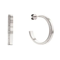 Calvin Klein Elegantni jekleni uhani s kristali Minimal Linear 35000163
