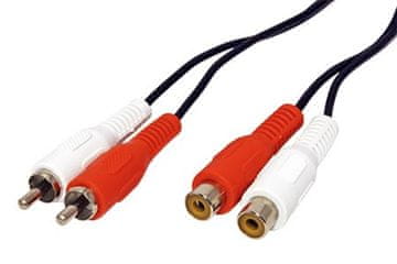 OEM Podaljševalni kabel 2x cinch(M) - 2x cinch(F), 10 m