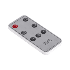 Teesa Grelec keramični stoječ PTC 8052 z upravljalcem , imitacija kamina, 2000W, bele barve