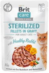 Brit Care Cat Sterilizirani fileti v omaki z zdravim kuncem - 85 g