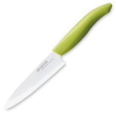 Kyocera keramični nož z belim rezilom, 13 cm dolgo rezilo, zelen plastičen ročaj