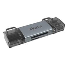 Akasa - 2-v-1 USB 3.2 OTG dvojni čitalnik kartic