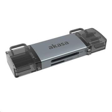 Akasa - 2-v-1 USB 3.2 OTG dvojni čitalnik kartic