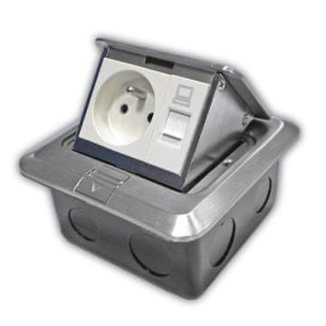 DATACOM Talna vtičnica (1xRJ45 Cat5e+230V)