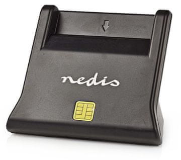 Nedis Bralnik pametnih kartic CRDRU2SM3BK/ Smart Card ID-1/ eCitizen/ standardni biometrični čipi/ USB 2.0/ črna