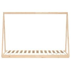 Vidaxl Otroški posteljni okvir 90x190 cm trdna borovina