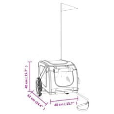 Vidaxl Kolesarska prikolica za hišne ljubljenčke oranžna in siva