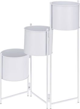 ProGarden Cvetlični lonec ProGarden KO-AKF100780 kovinski komplet 3 kosov bele barve