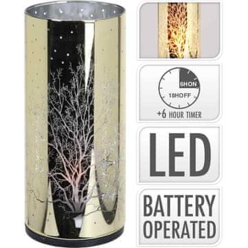 HOMESTYLING LED dekorativni stekleni cilinder Homestyling KO-XX8113590 7x15 cm