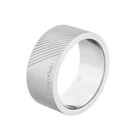 Calvin Klein Eleganten jeklen prstan za moške Architectural 35000436