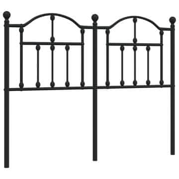 Vidaxl Kovinsko nadomestno vzglavje črno 120 cm
