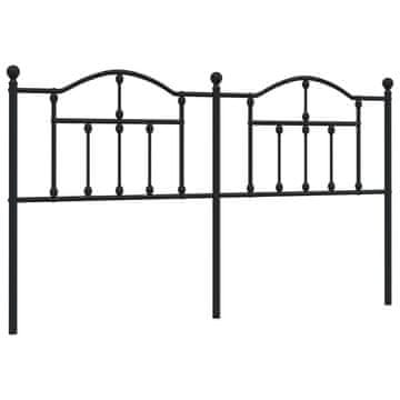 Vidaxl Kovinsko nadomestno vzglavje črno 180 cm