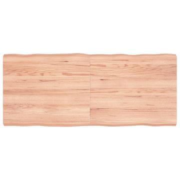 Vidaxl Mizna plošča sv. rjava 140x60x(2-6)cm obdelana trdna hrastovina