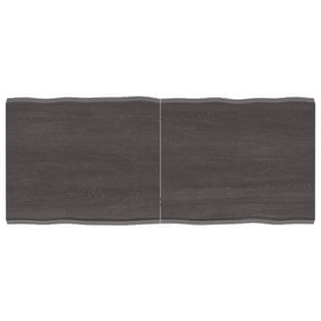 Vidaxl Mizna plošča te. rjava 120x50x(2-4)cm obdelana trdna hrastovina
