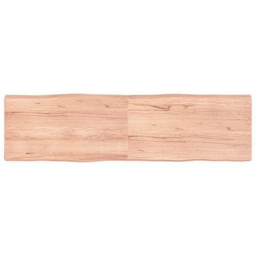 Vidaxl Mizna plošča sv. rjava 180x50x(2-6)cm obdelana trdna hrastovina