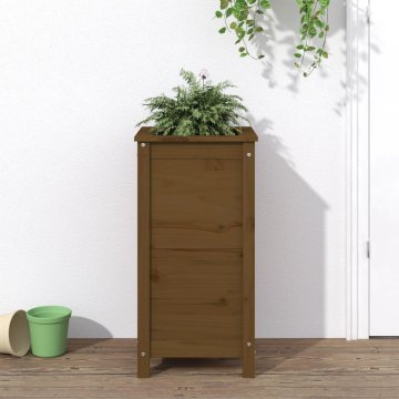 Vidaxl vidaXL Vrtno korito medeno rjave barve 40x40x78 cm masivni borov les