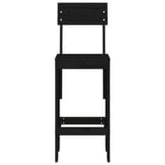 Vidaxl vidaXL Barski stoli, komplet 2 kosov, črni, 40x48,5x115,5 cm, borovina