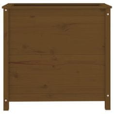 Vidaxl Vrtno cvetlično korito med. rjavo 82,5x40x78 cm trdna borovina