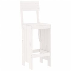Vidaxl vidaXL Barski stoli, komplet 2 kosov, beli, 40x48,5x115,5 cm, borovina