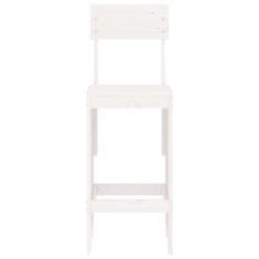 Vidaxl vidaXL Barski stoli, komplet 2 kosov, beli, 40x48,5x115,5 cm, borovina