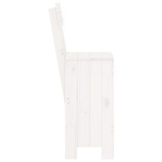 Vidaxl vidaXL Barski stoli, komplet 2 kosov, beli, 40x48,5x115,5 cm, borovina