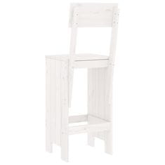 Vidaxl vidaXL Barski stoli, komplet 2 kosov, beli, 40x48,5x115,5 cm, borovina
