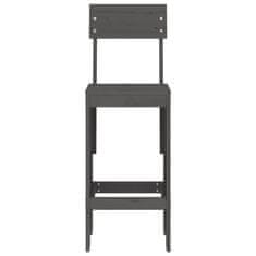 Vidaxl vidaXL Barski stoli, komplet 2 kosov, sivi, 40x48,5x115,5 cm, borovina