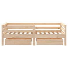 Vidaxl vidaXL Otroški posteljni okvir s predali 70x140 cm borov les