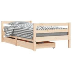 Vidaxl vidaXL Otroški posteljni okvir s predali 80x160 cm borov les