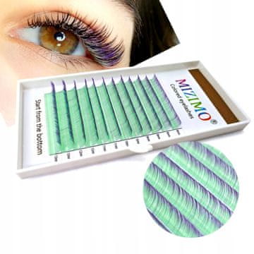 shumee Barvne trepalnice 8-13 mm kodraste D, CELADON-VIJOLIČNE