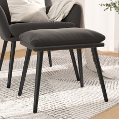 Vidaxl Stolček za noge temno siv 45x29,5x35 cm žamet
