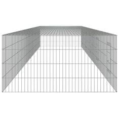 Vidaxl 5-delna ograda za zajce 541x109x54 cm pocinkano železo