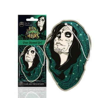 slomart AMiO osvežilec zraka MUERTOS Green Diamond Girl, celulozna obesek